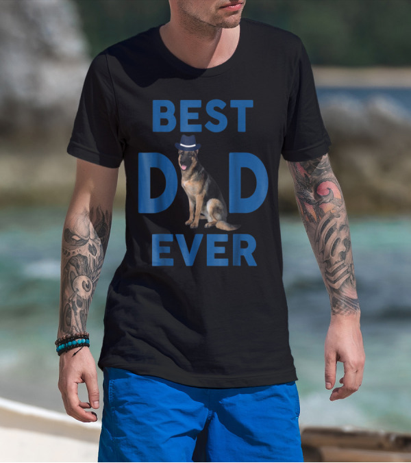 Best Dad Ever German Shepherd Pup64 T-Shirt