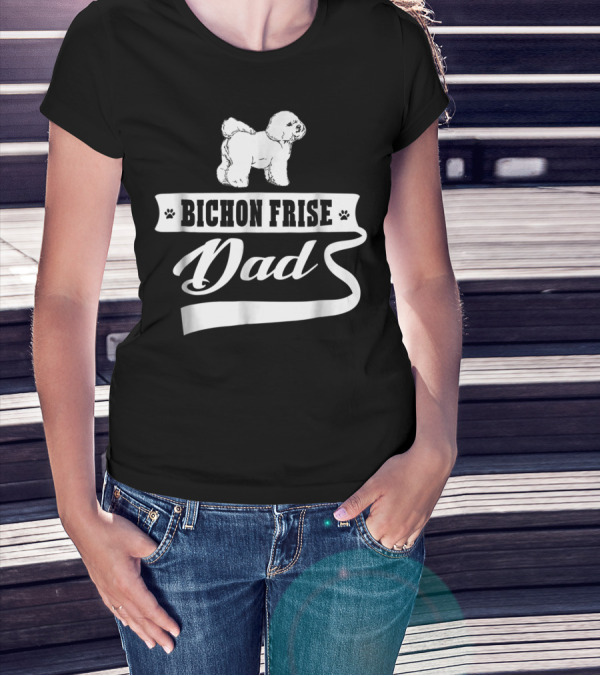 Bichon Frise Dad Mens Animal Dogs T-Shirt