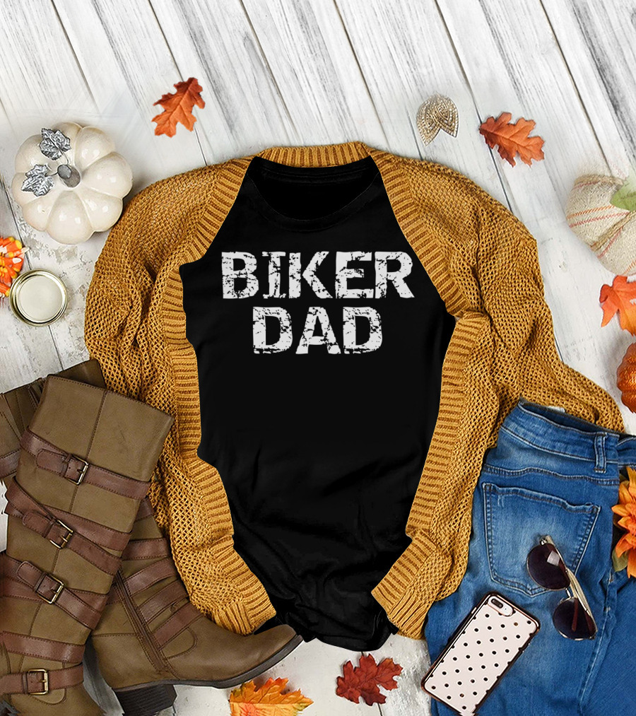 Biker Dad Motorcycle Riding T-Shirt