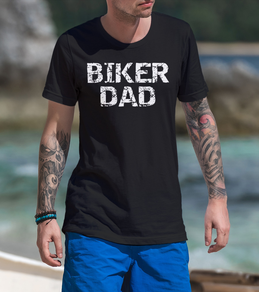 Biker Dad Motorcycle Riding T-Shirt