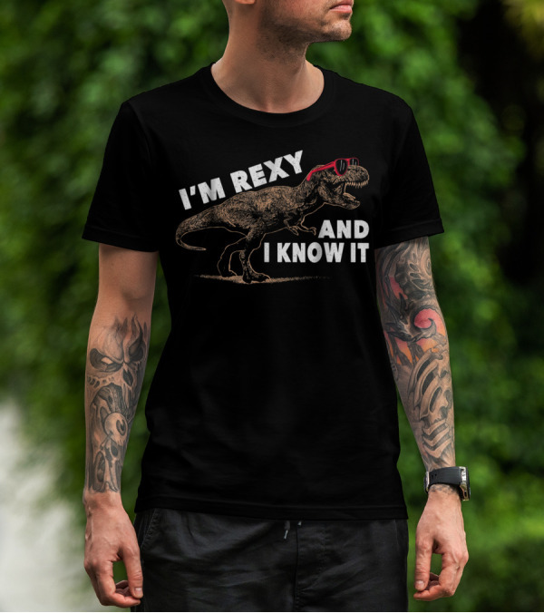 I'm Rexy And I Know It Dinosaur TRex Daddy Matching Son Daughter Kids Dad37 T-Shirt