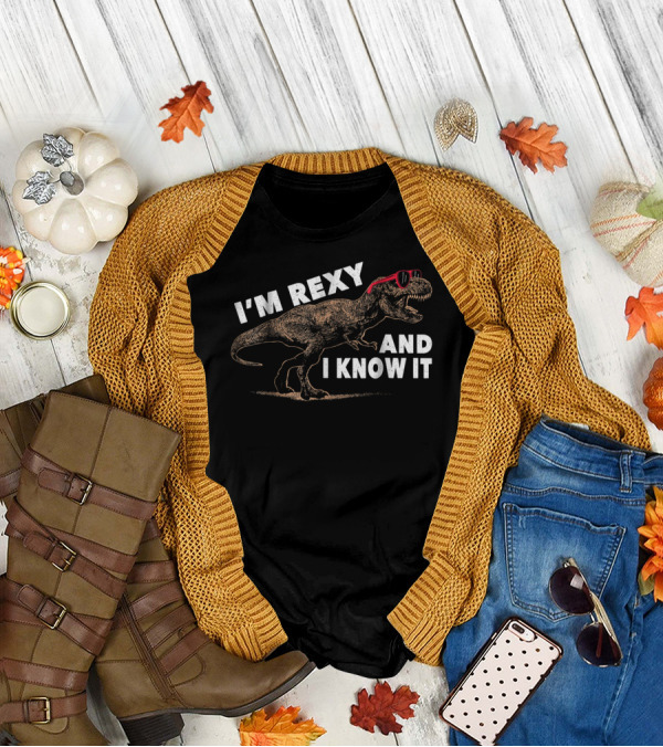 I'm Rexy And I Know It Dinosaur TRex Daddy Matching Son Daughter Kids Dad37 T-Shirt