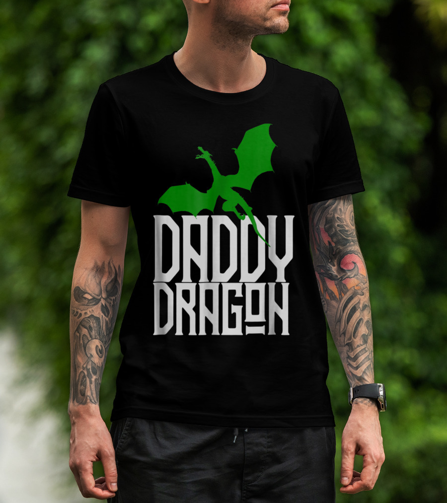 Daddy Dragon Green Matching Family Dad Father75 T-Shirt