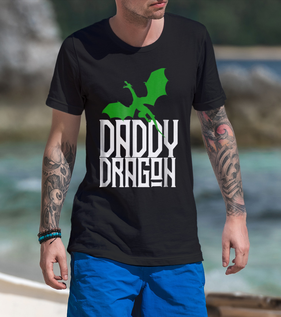 Daddy Dragon Green Matching Family Dad Father75 T-Shirt