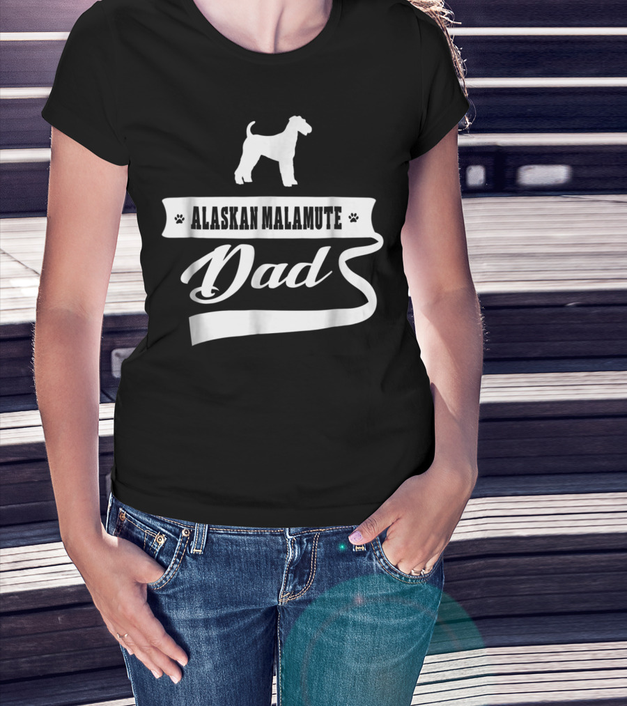 Alaskan Malamute Dad Men Dog Animal Dogs T-Shirt