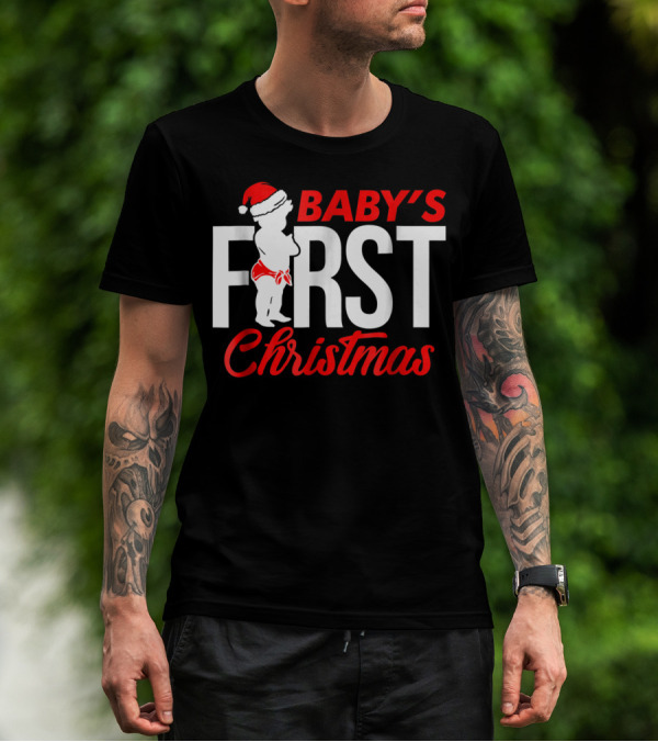 Baby's First Christmas Sister Family Grandma T-Shirt
