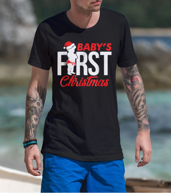 Baby's First Christmas Sister Family Grandma T-Shirt