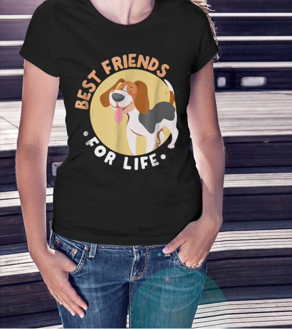 Best Friends For Life Beagle Dad Funny T-Shirt