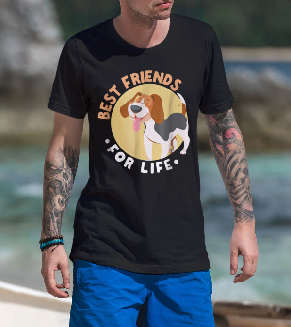 Best Friends For Life Beagle Dad Funny T-Shirt