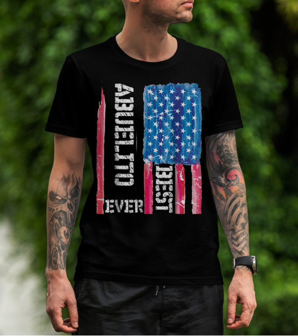 Best Abuelito Ever Distressed American Flag T-Shirt