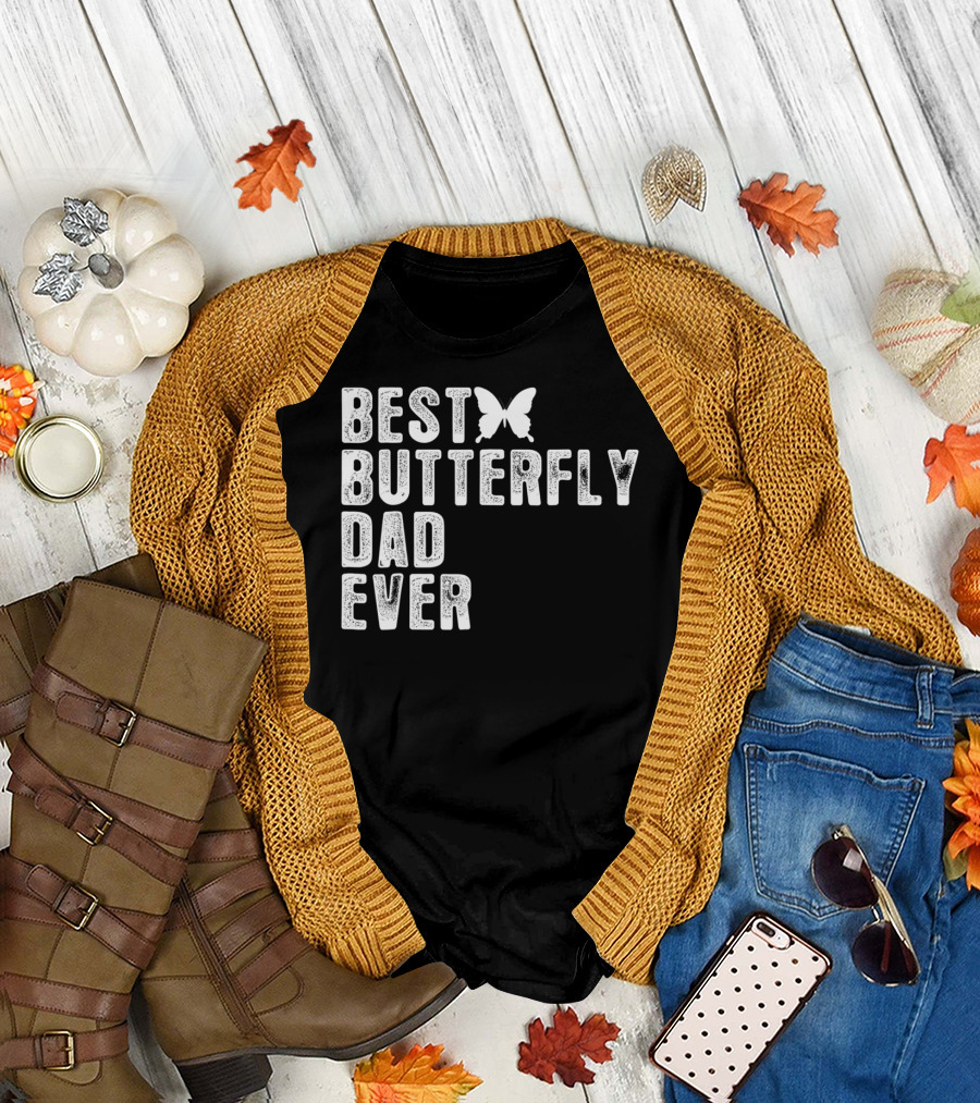 Best Butterfly Dad Ever Butterfly T-Shirt