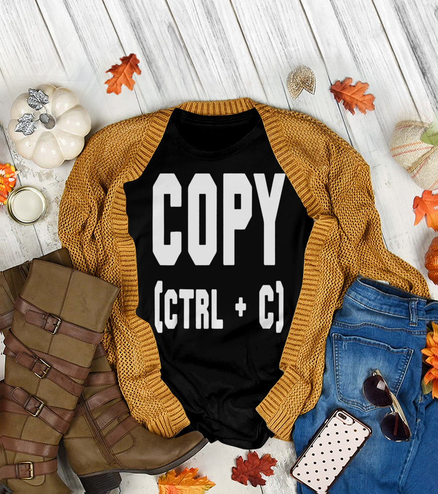 Best Funny Birthday Dad Papa From Sons Copy Ctrl + C 76 T-Shirt