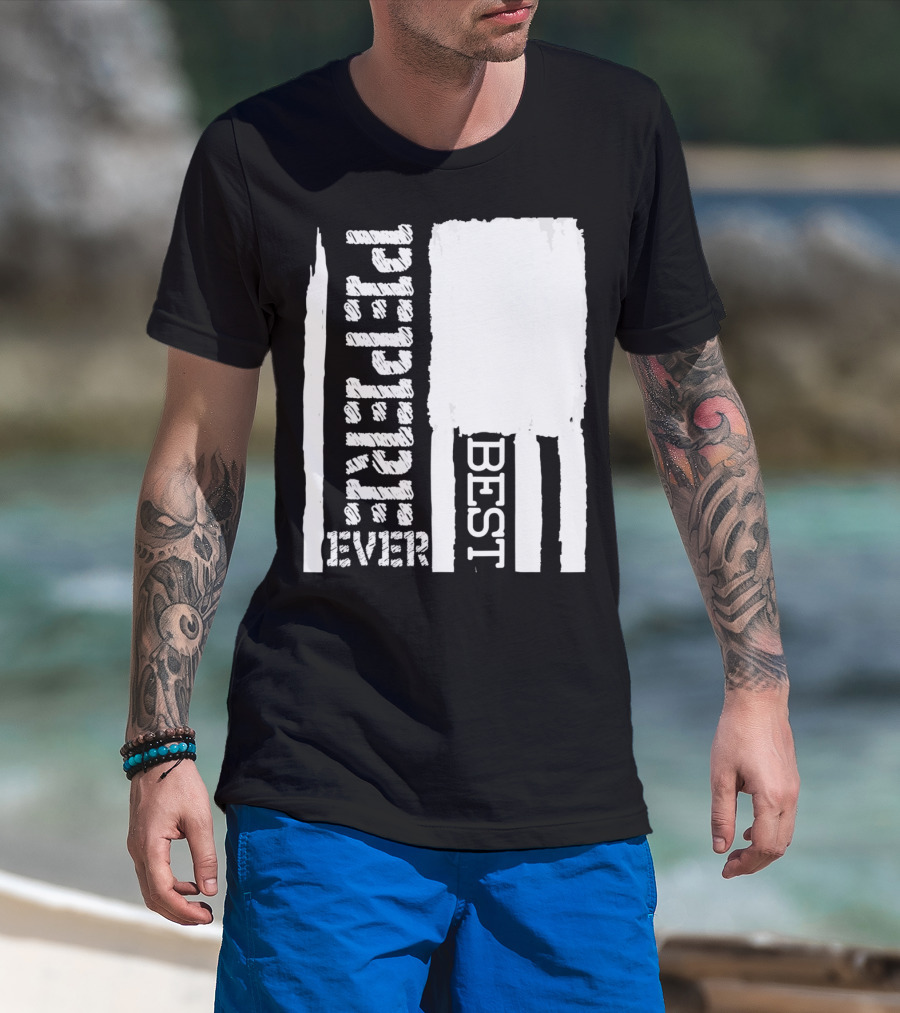 Best Pepere Ever Distressed Flag T-Shirt