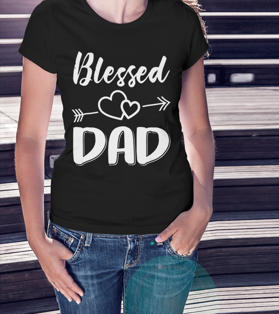 Blessed Dad Heart Arrow T-Shirt