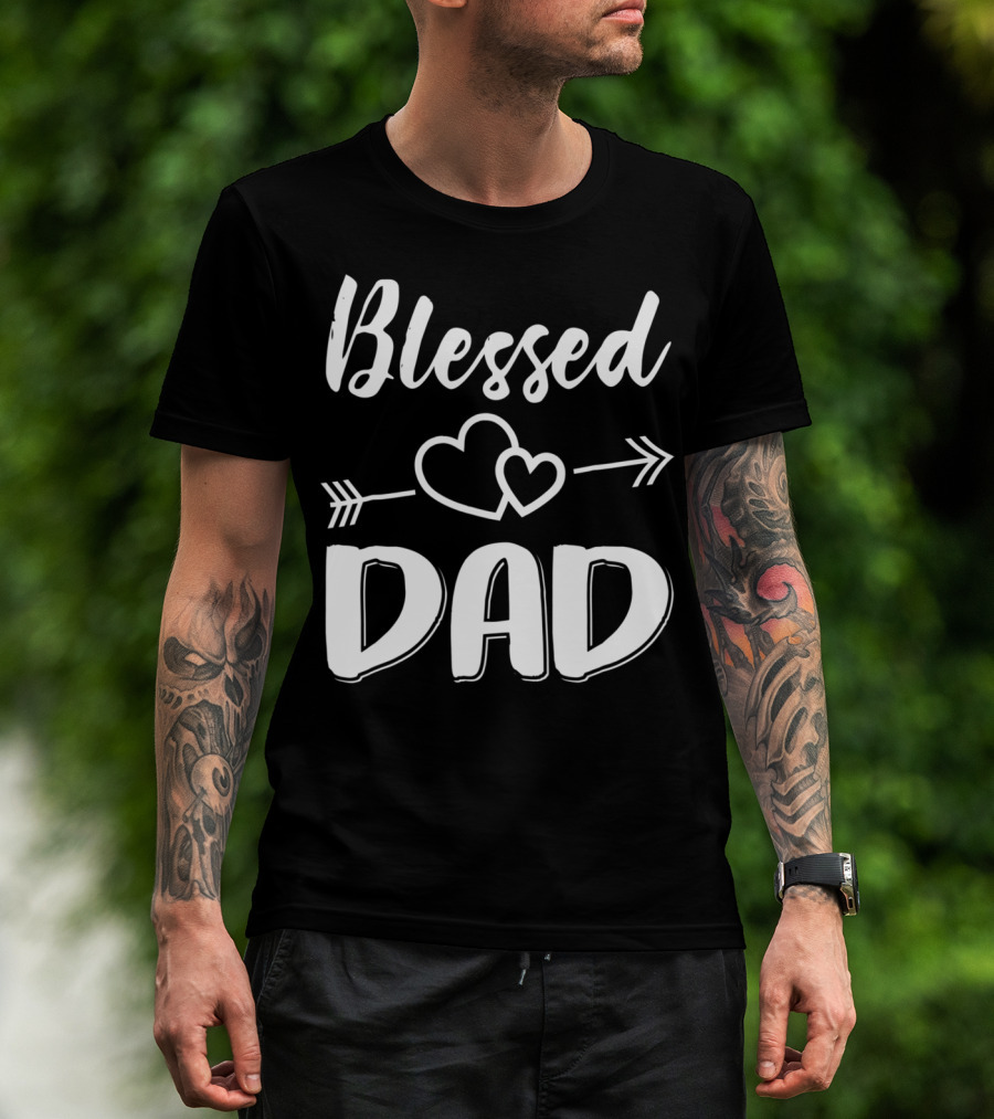 Blessed Dad Heart Arrow T-Shirt