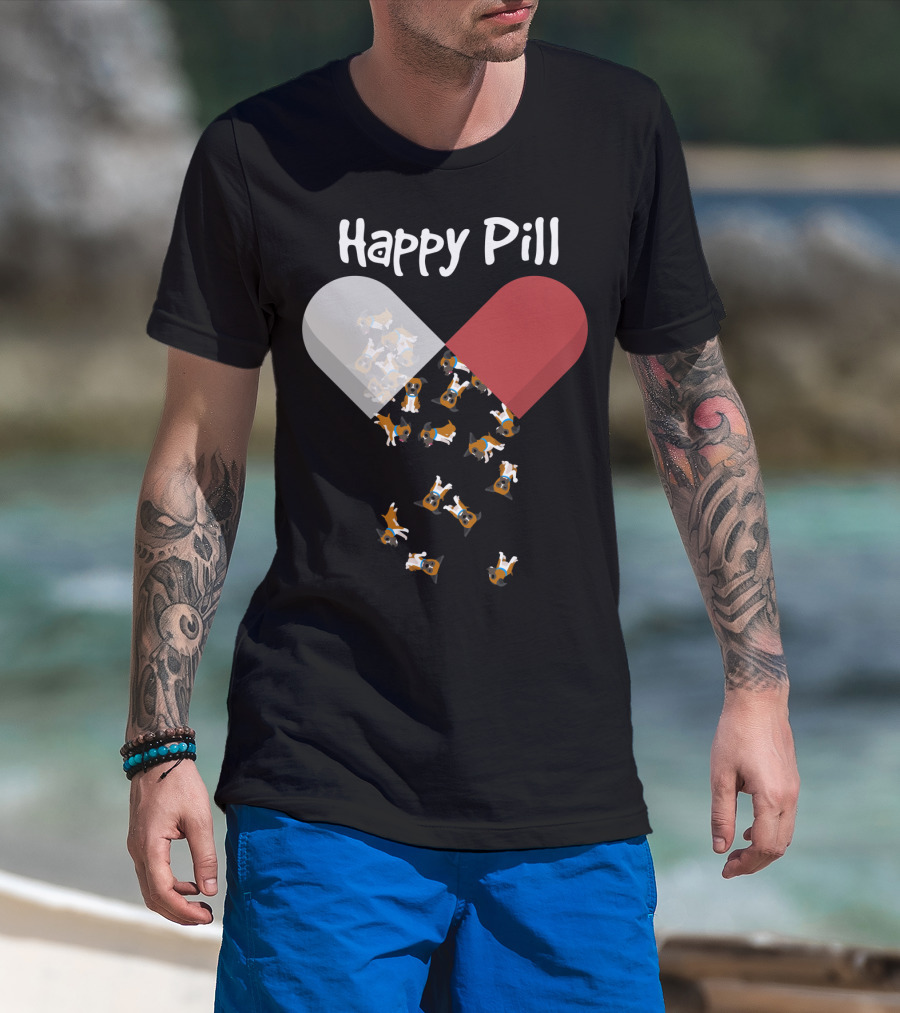 Happy Pill Boxer Dog Cute53 T-Shirt