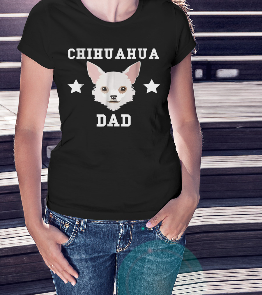 Chihuahua Dad Dog Owner Stars Womens Premium T-Shirt