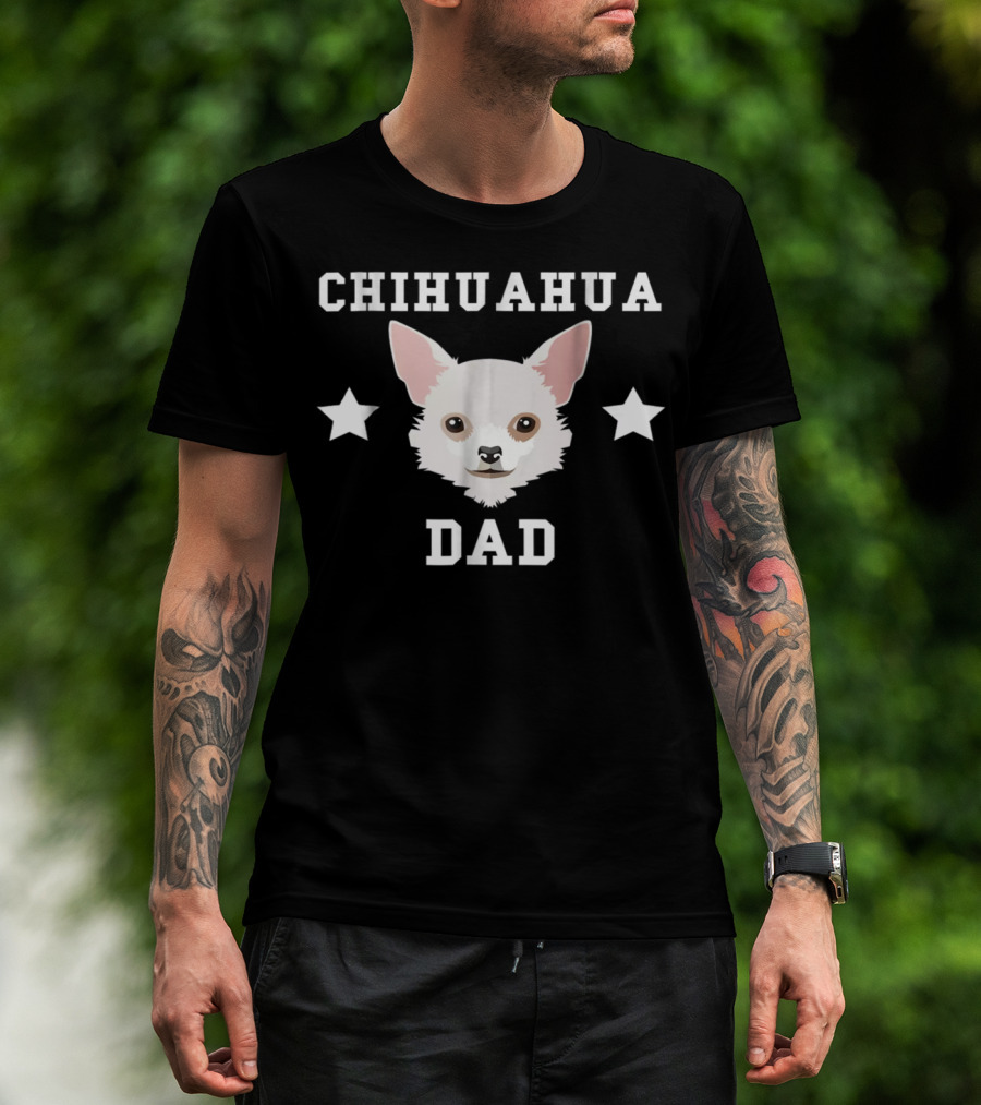 Chihuahua Dad Dog Owner Stars Womens Premium T-Shirt