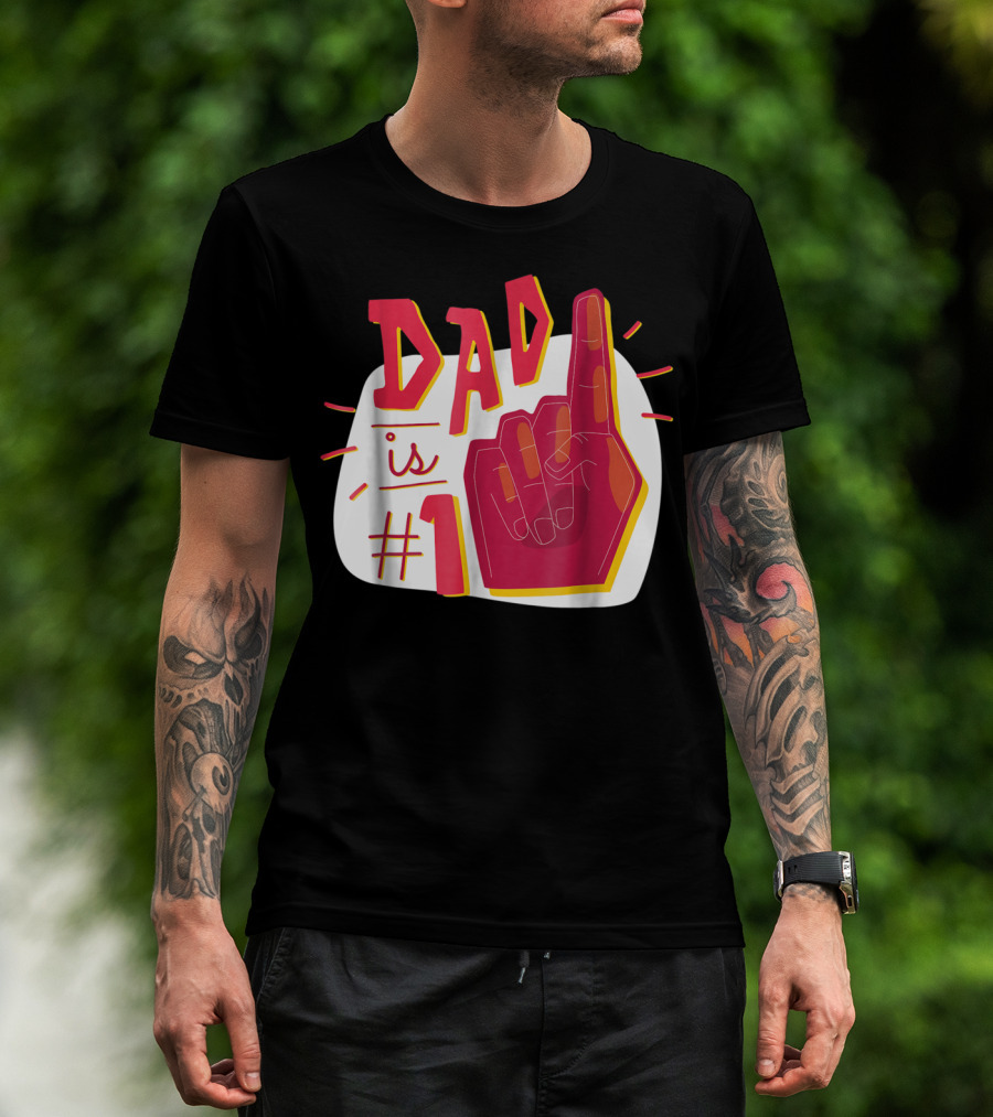 Dad Is #1 Finger Point Gesture T-Shirt