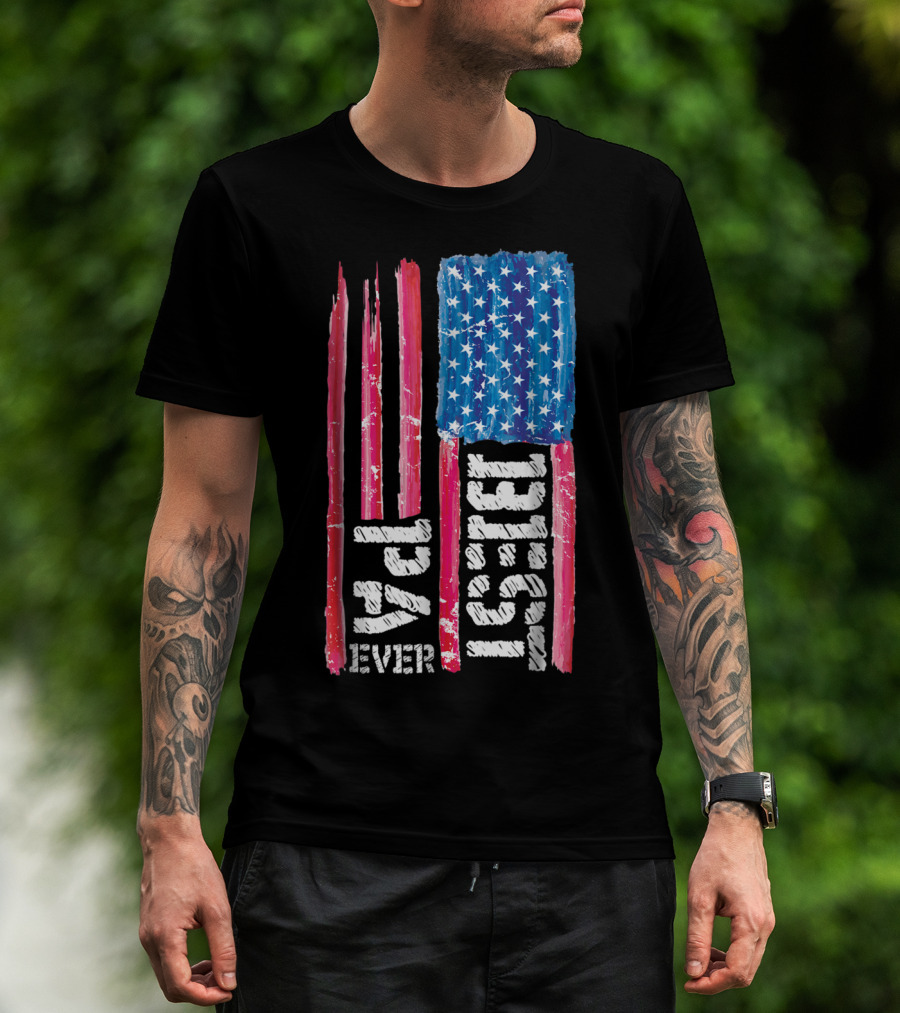 Best Pa Ever Distressed American Flag 93 T-Shirt