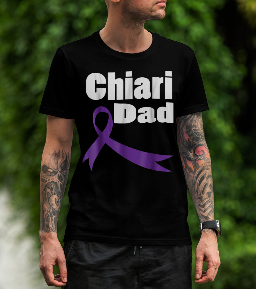 Chiari Malformation Dad Awareness Purple T-Shirt