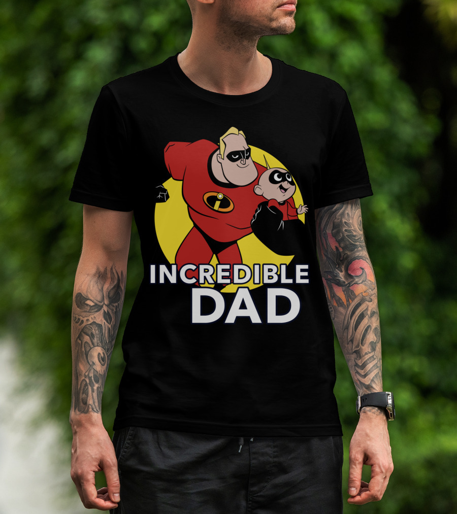 Disney Pixar Incredibles 2 Incredible Dad Jack Jack And Dad T-Shirt