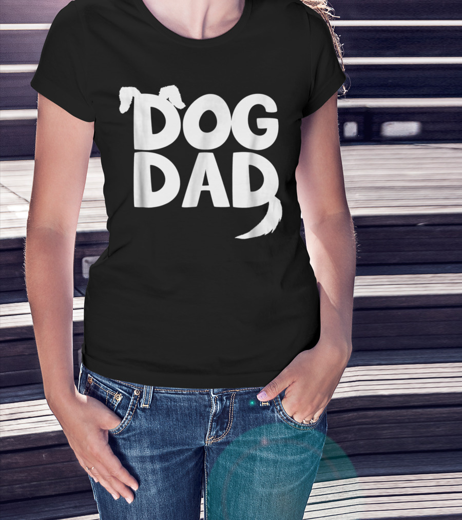 Dog Dad Fun Dog Ears Tail T-Shirt