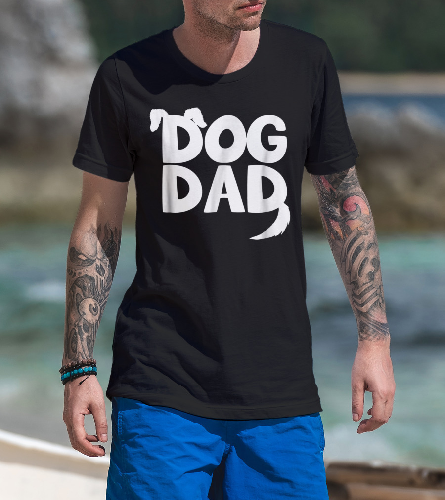 Dog Dad Fun Dog Ears Tail T-Shirt