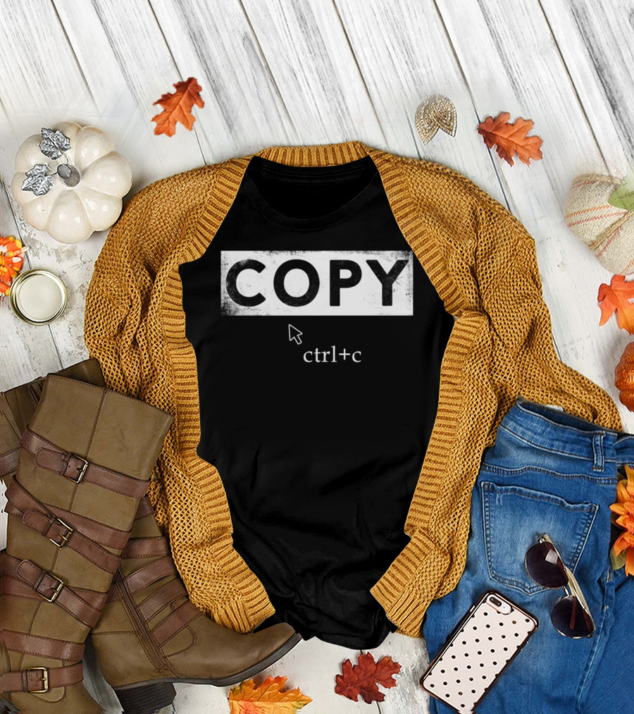 Copy Ctrl+C Dad and Son Keyboard Shortcut T-Shirt