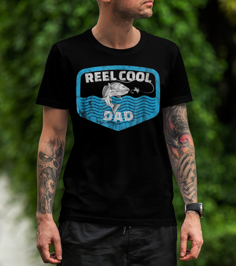 Reel Cool Dad Fathers Day Fishing Fish80 T-Shirt