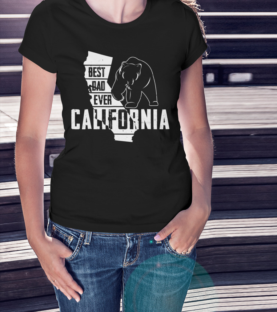 Best Dad Ever California Bear State Pride T-Shirt