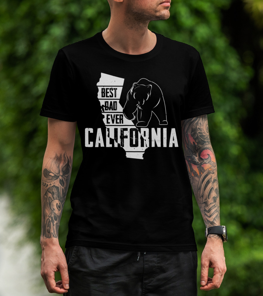 Best Dad Ever California Bear State Pride T-Shirt