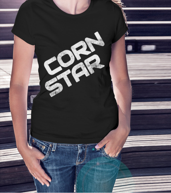 Corn Star Funny Dad Fathers Cornhole Bar Beer Toss Game T-Shirt