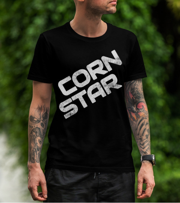 Corn Star Funny Dad Fathers Cornhole Bar Beer Toss Game T-Shirt