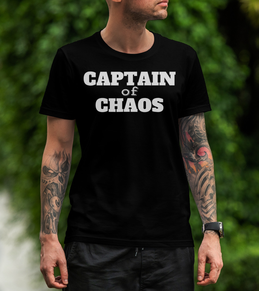 Captain Of Chaos Funny Dad Teacher96 Men T-Shirt