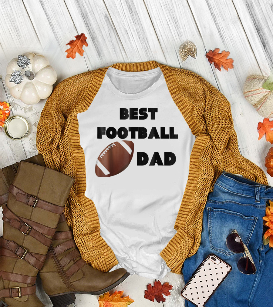 Best Football Dad Novelty Sports Football Dad T-Shirt