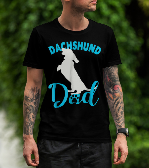 Dachshund Dad Paw Prints T-Shirt