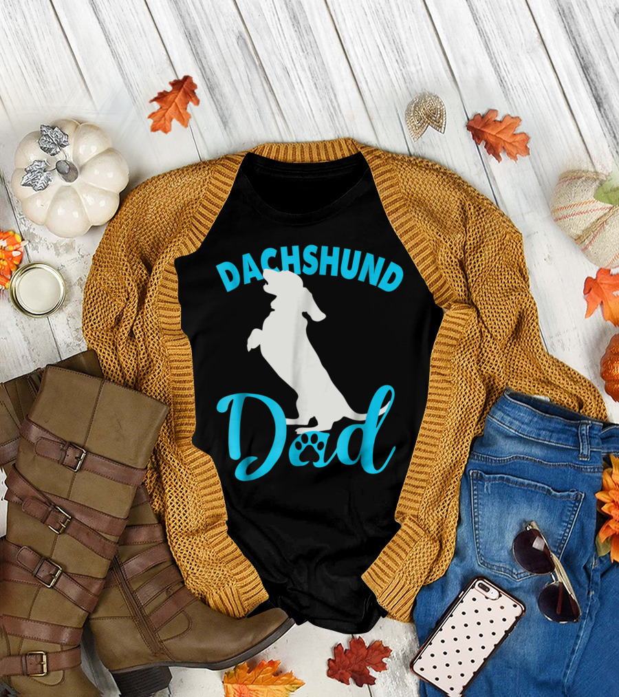 Dachshund Dad Paw Prints T-Shirt