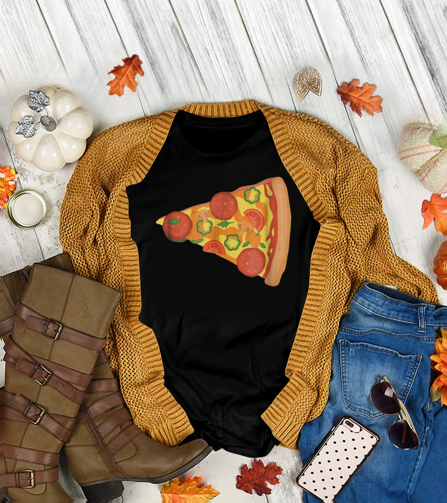 Dad Son Pizza Piece Funny Matching Family 73 Pepperoni Slice T-Shirt
