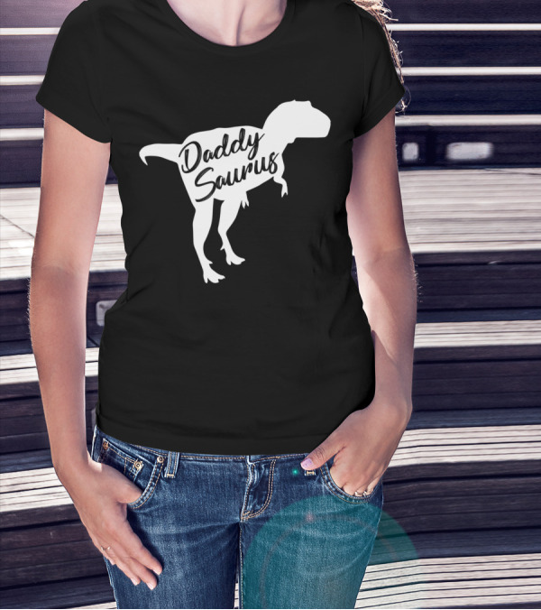 Daddy Saurus Rex By Paparex Amazing Dad52 Dinosaur T-Shirt