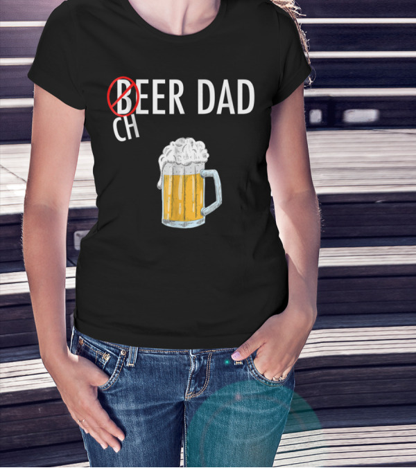 Cheer Dad Beer Cheerleader Father Family Funny T-Shirt