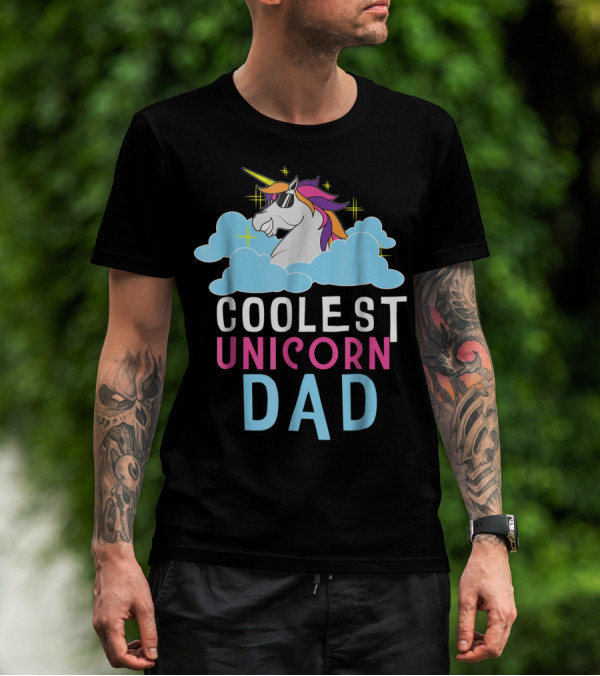 Coolest Unicorn Dad Father Parent Magical T-Shirt
