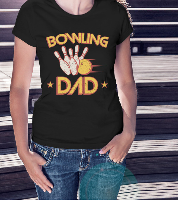 Bowling Dad Vintage Pins Ball86 T-Shirt