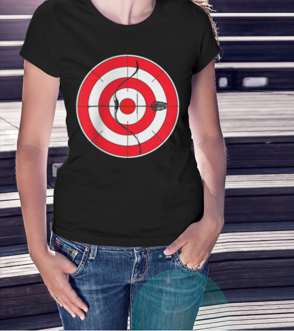 Archery Target Bear Deer Bow Arrow Novelty Mom Dad T-Shirt