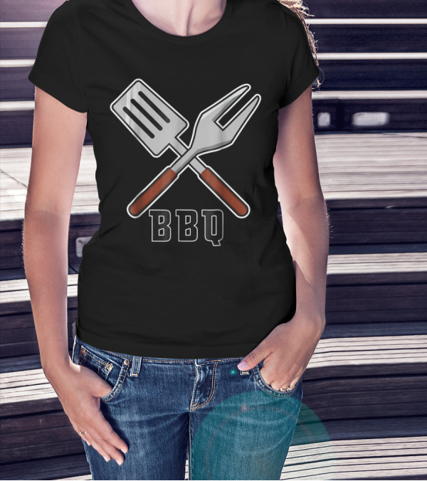 BBQ Pit Master Barbecue Tools Set Grilling Fork Spatula T-Shirt