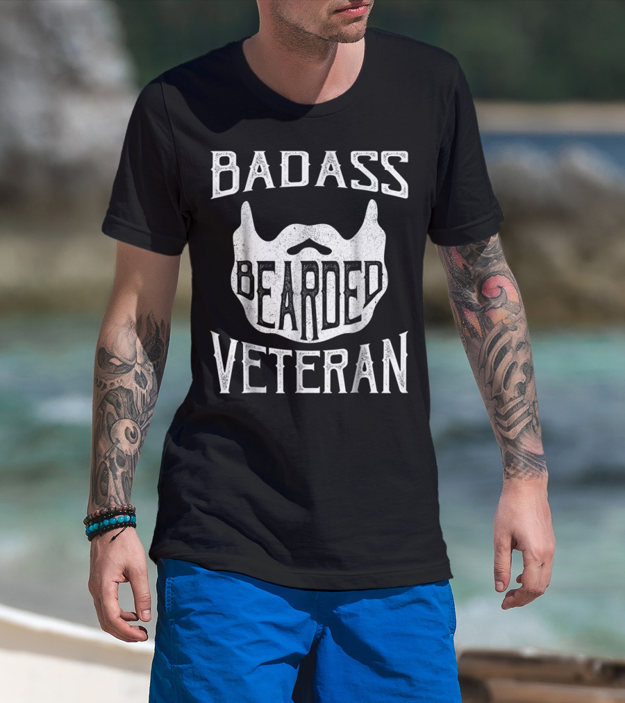 BADASS BEARDED VETERAN T-Shirt