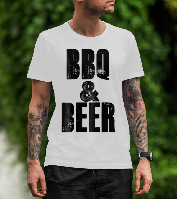 BBQ And Beer Dad Father Papa Husband BBQ And Beer T-Shirt