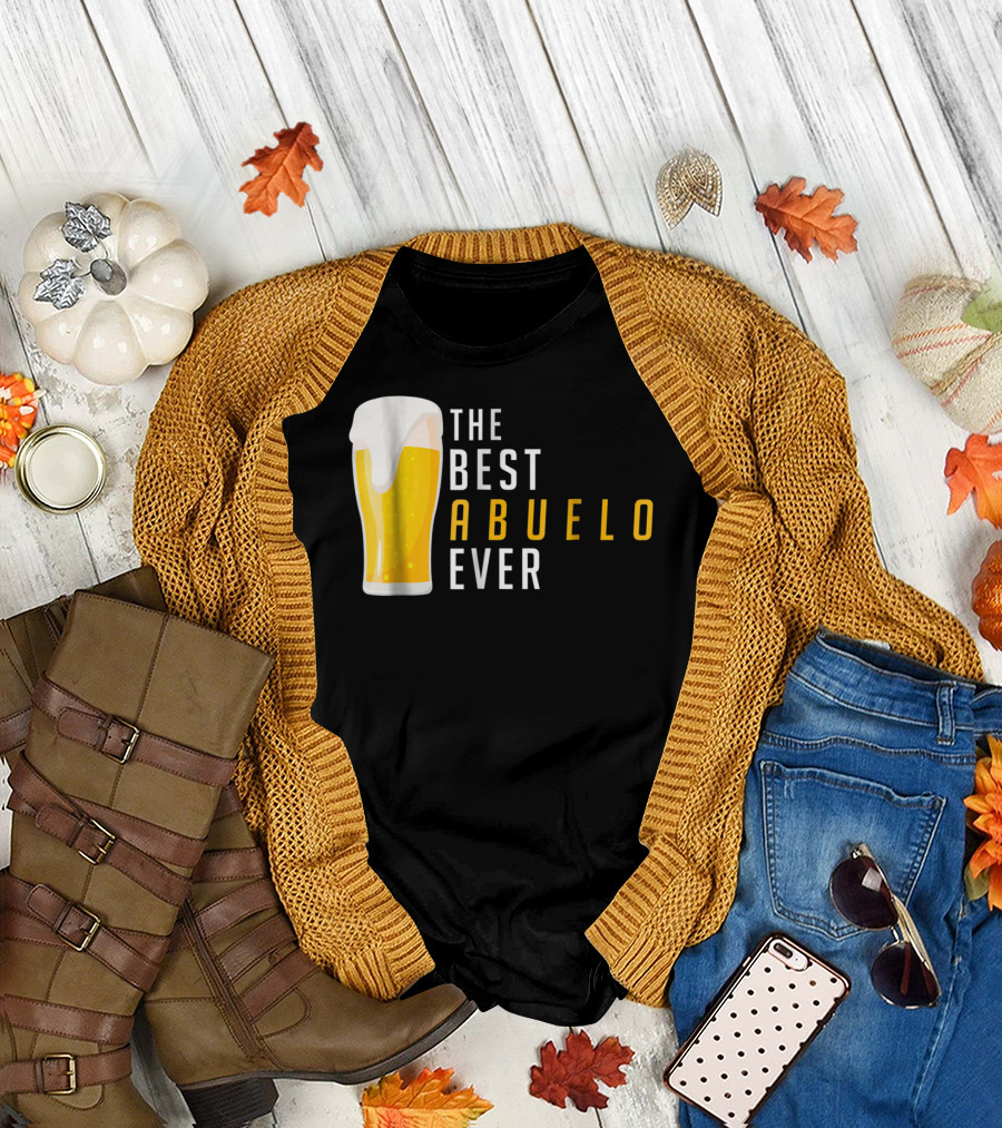 The Best Abuelo Ever Beer Glass T-Shirt