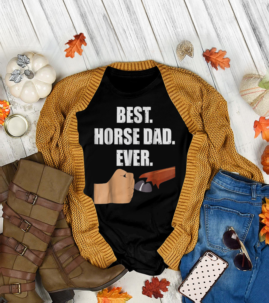 Best Horse Dad Ever Fist Bump with Hoof T-Shirt