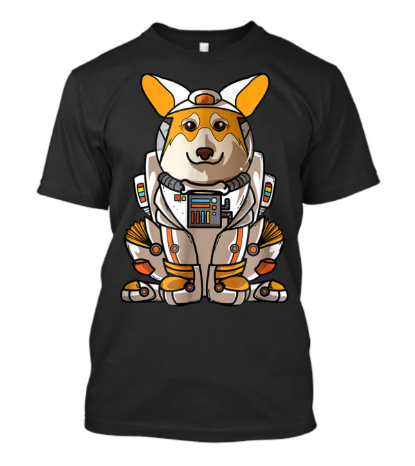 Christmas Space Welsh Corgi Astronaut Suit Dog T-Shirt